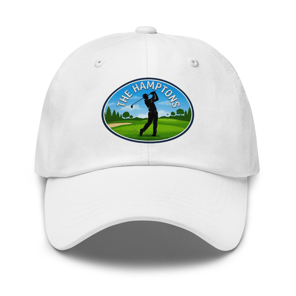White snapback with Hamptons design