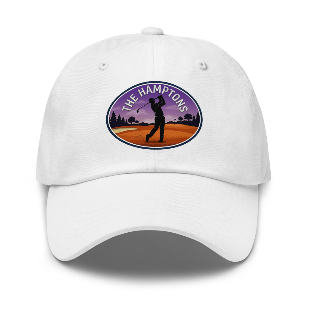 White snapback with Hamptons design