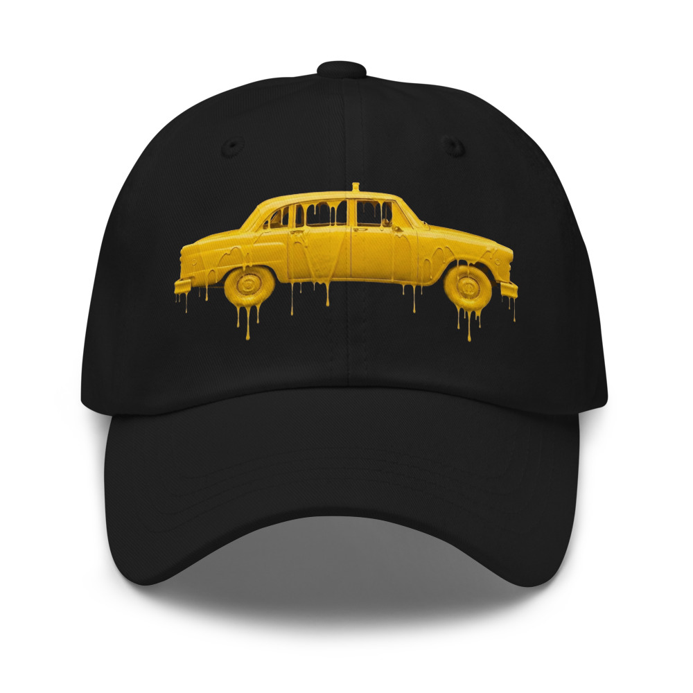 Black snapback with Taxi design